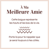 Bague Ajustable Noeud Infini - À ma meilleure amie