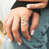 Bague Ajustable - Coeur - À ma fille