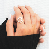 Bague Ajustable - Coeur - À ma fille