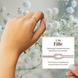 Bague Ajustable - Lien Éternel - À ma fille