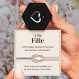 Bague Ajustable - Coeur - À ma fille