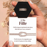 Bague Ajustable - Amour Intemporel - À ma fille